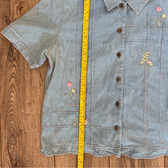 Vintage Koret City Blues embroidered denim button-down shirt Cottagecore - Picture 12 of 12